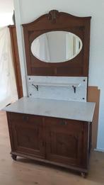 Antieke commode met marmeren blad en spiegel, Ophalen