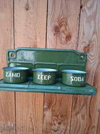 Groen emaille rekje met bakjes, Ophalen of Verzenden