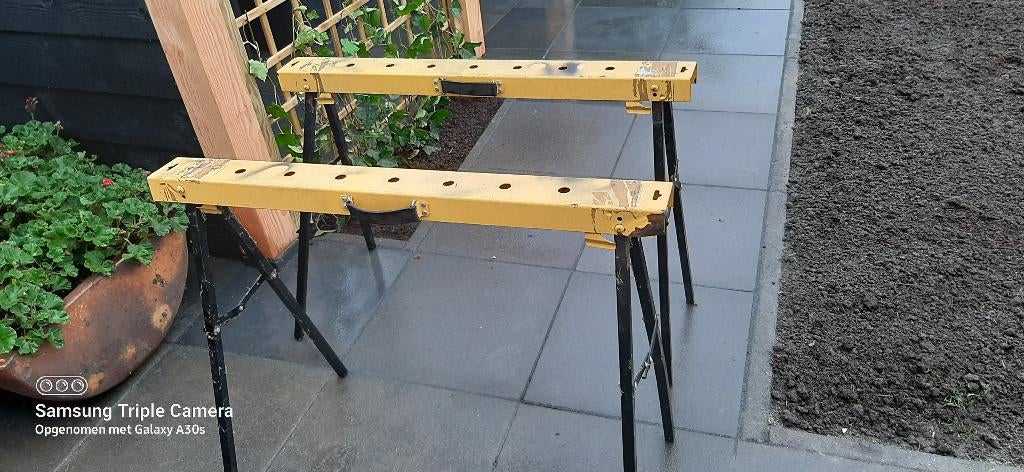 2 opvouwbare schragen voor 12,50 euro (beide), Ophalen, Gebruikt