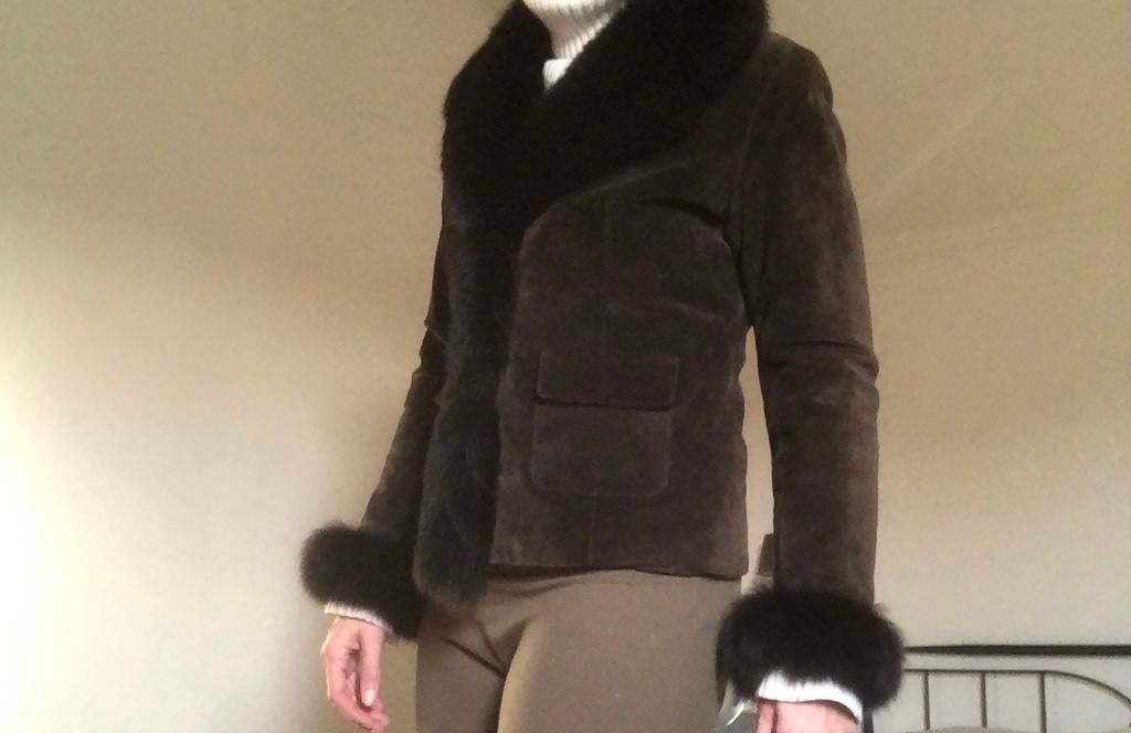 Vintage leren jas, Ophalen of Verzenden, Zo goed als nieuw, Maat 38/40 (M), Bruin