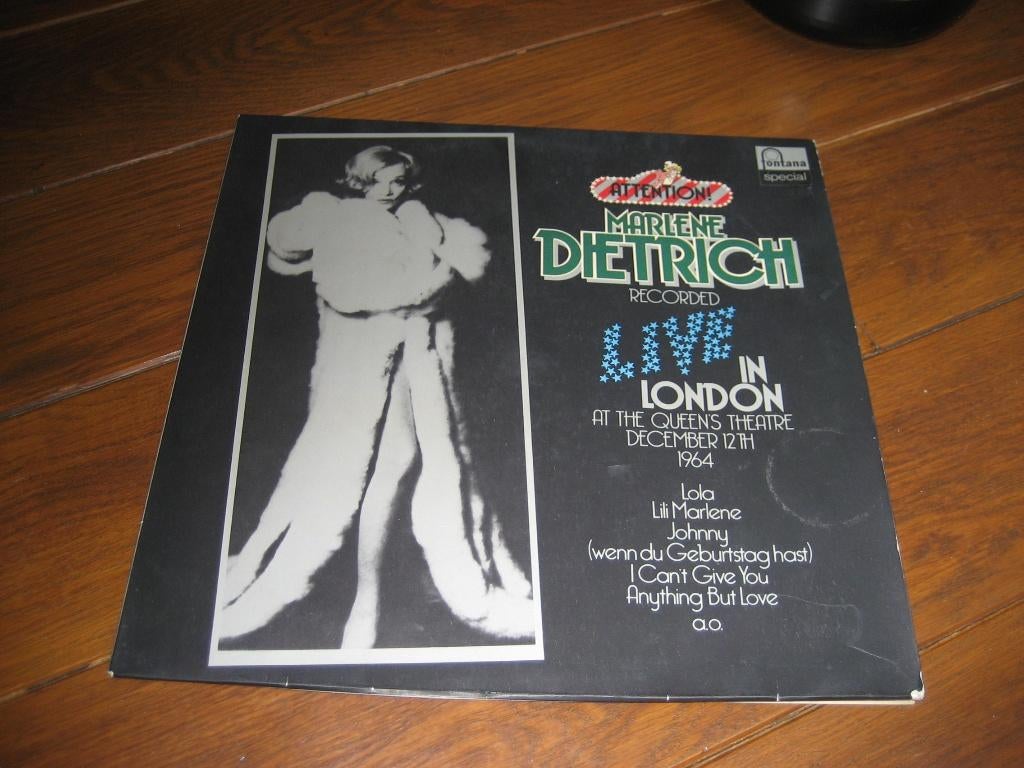 Marlene dietrich live in london attention, Cd's en Dvd's, Vinyl | Pop, Ophalen of Verzenden, Zo goed als nieuw, 12 inch