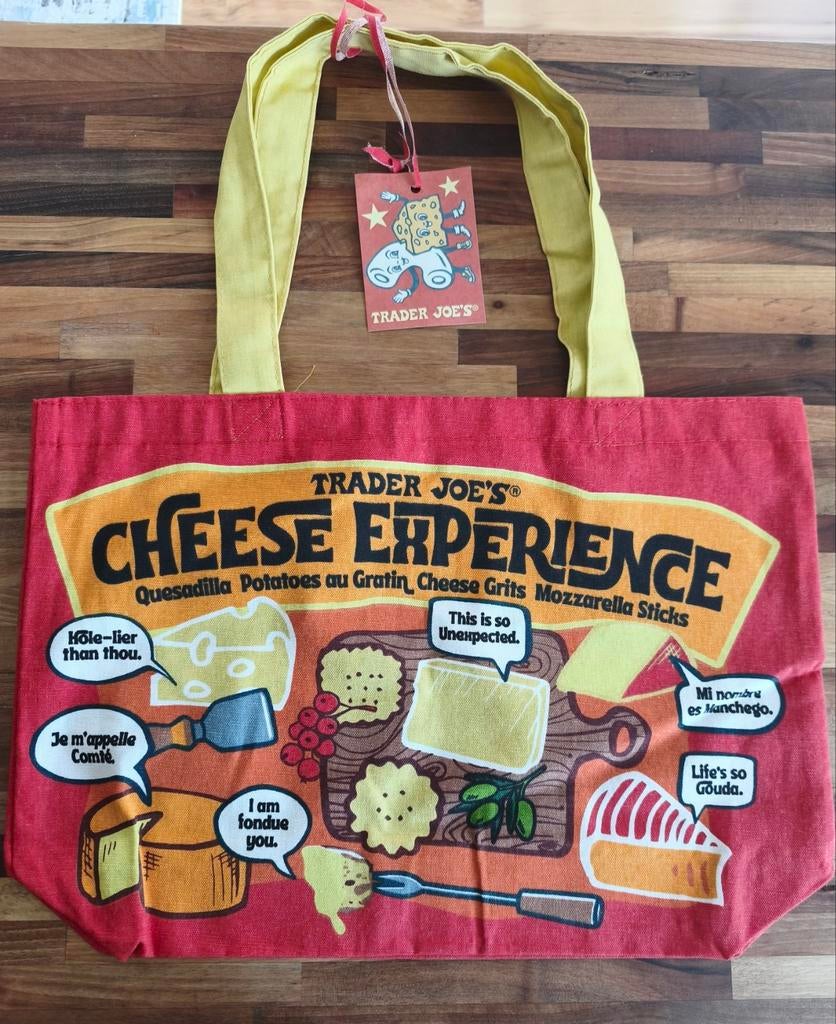 Trader Joe's Cheese Experience tote bag (nieuw met label), Ophalen of Verzenden, Nieuw, Rood, Shopper