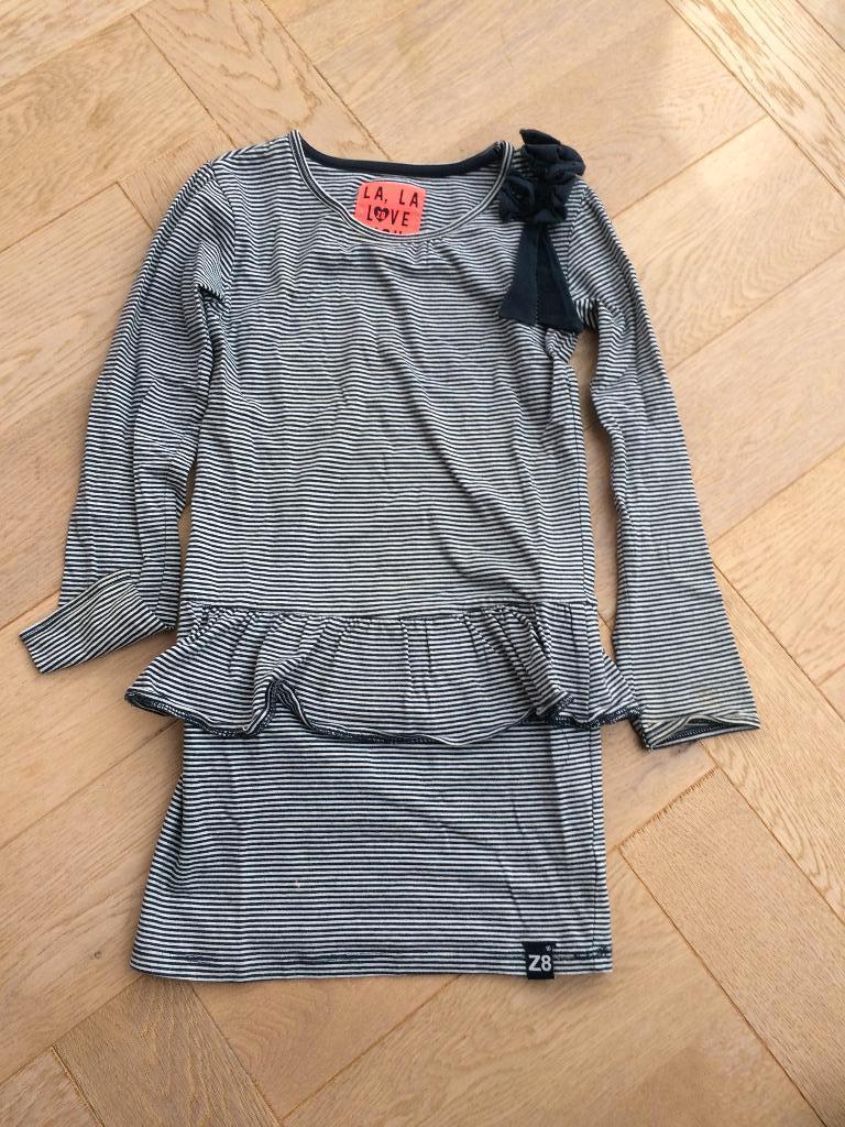 Leuk erg net blauw/wit gestreept jurkje met strik Z8 116/122, Kinderen en Baby's, Kinderkleding | Maat 116, Meisje, Z8, Ophalen of Verzenden