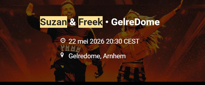 Ticket Suzan en Freek Gelredome 22 mei, Eén persoon