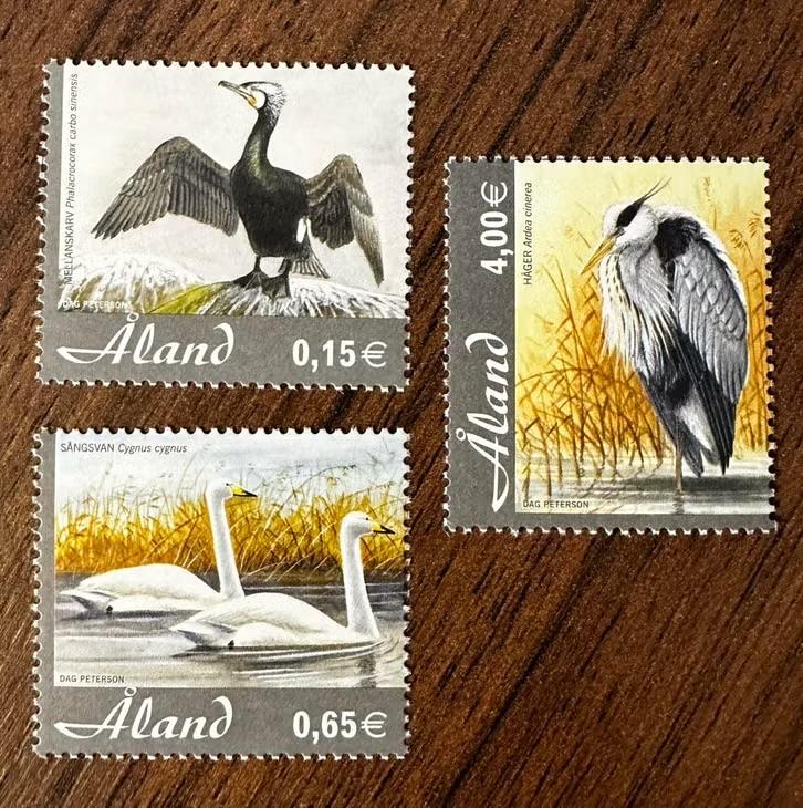 Åland 2005 Vogels Postfris zwanen reigers, Ophalen of Verzenden, Finland, Postfris