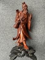 Oud Chinees beeldje van een Oude wijze man - 20 cm, Antiek en Kunst, Ophalen of Verzenden