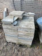 Hardsteen lichtgrijze terrastegels 40x40x3 - 19,2m2, Ophalen, Gebruikt, Terrastegels, Natuursteen