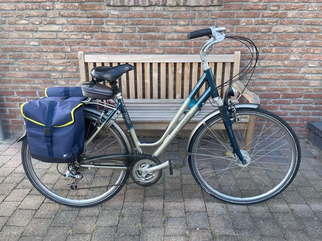 Koga Miyata damesfiets met fietstassen maar 50, Velgrem, Ophalen, Overige merken, 53 tot 56 cm