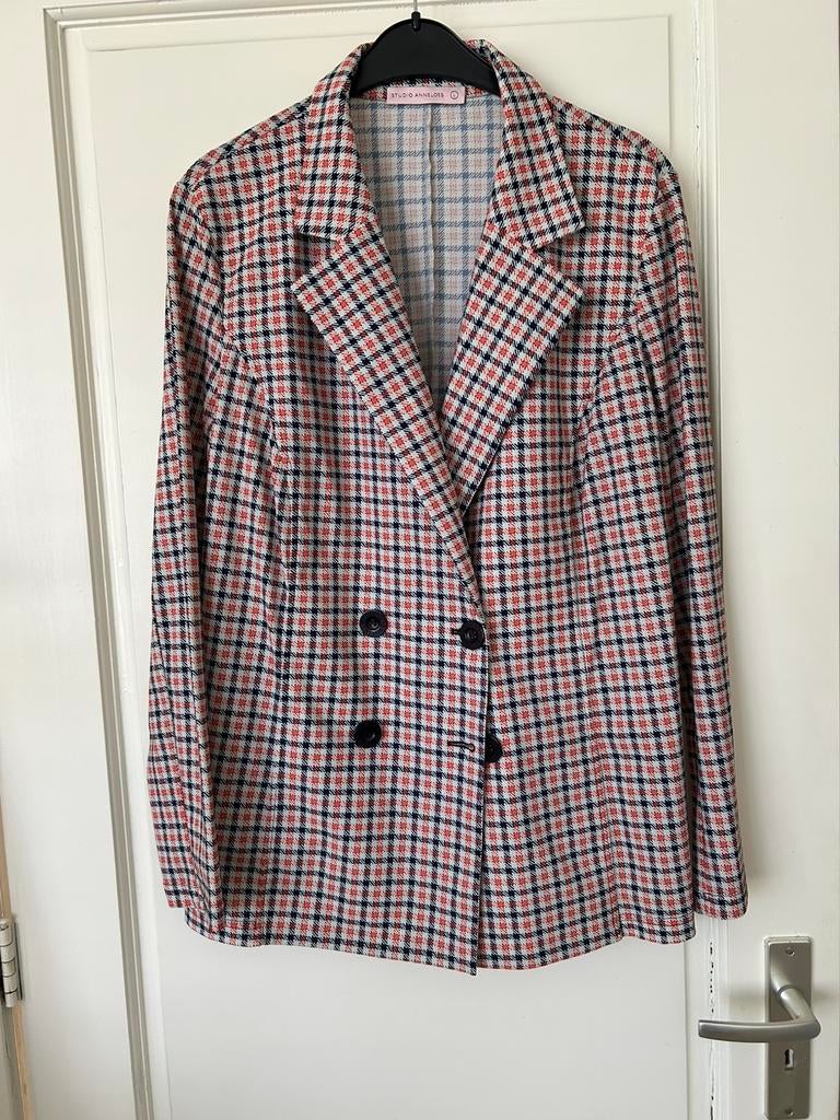 Studio Anneloes blazer ruitje maat L travelstof, Kleding | Dames, Jasjes, Kostuums en Pakken, Ophalen of Verzenden, Zo goed als nieuw