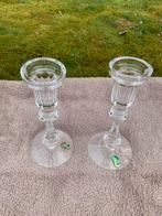 Waterfort kristal glazen kandelaars, 2 stuks, Ophalen of Verzenden, Glas