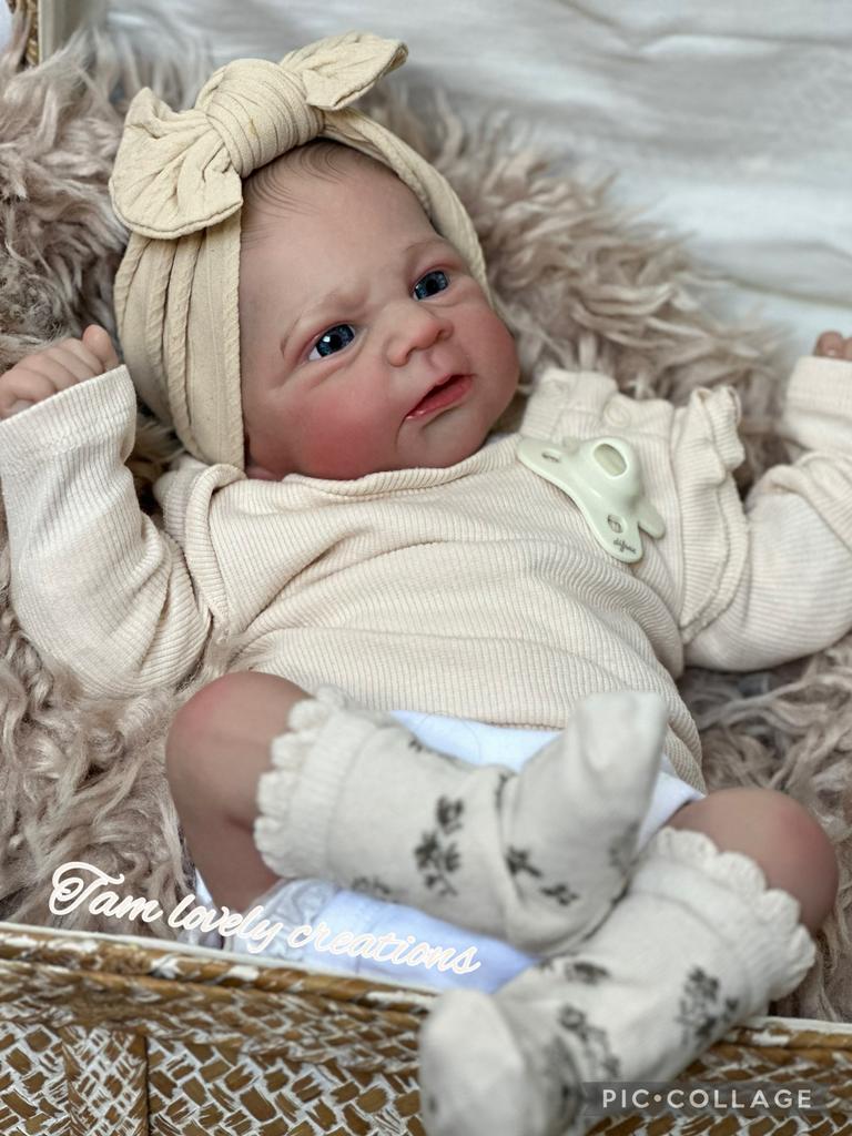 Reborn baby Elijah 46/50 cm, Verzamelen, Poppen, Nieuw, Babypop, Levensecht of Reborn, Verzenden