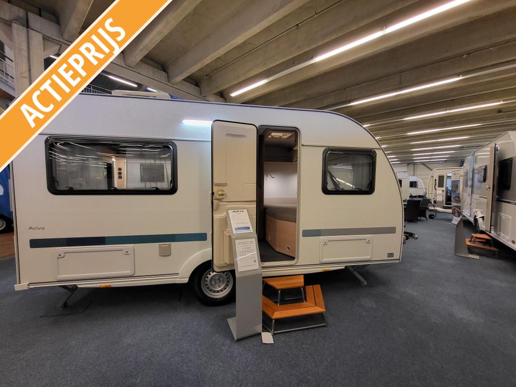Adria Aviva 422 PY, vraag naar de speciale actie, Caravans en Kamperen, Standaardzit, Schokbreker, Bedrijf, Adria