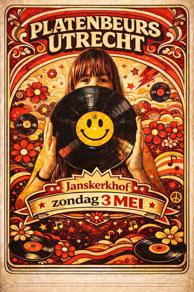 Platenbeurs Utrecht zondag 3 mei Janskerkhof, Ophalen of Verzenden, Zo goed als nieuw, Overige formaten