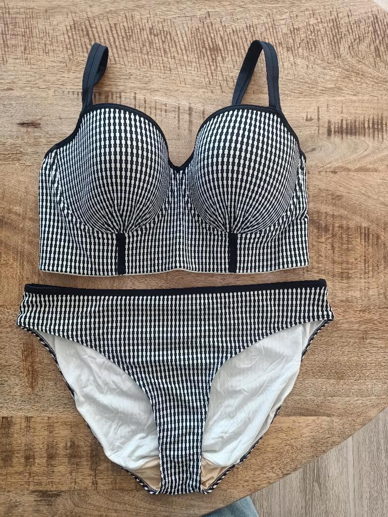Prima donna bikini 80 D broekje 42 ZGAN zwart wit 80D, Zwart, Ophalen of Verzenden, Zo goed als nieuw, Bikini