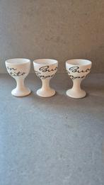 Riviera Maison eierdopjes - Buono Appetito - set van 3, Keramiek, Overige typen, Ophalen of Verzenden, Zo goed als nieuw