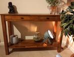Koloniale Sidetable Massief Hout (Teak-look) met Lades, Ophalen of Verzenden