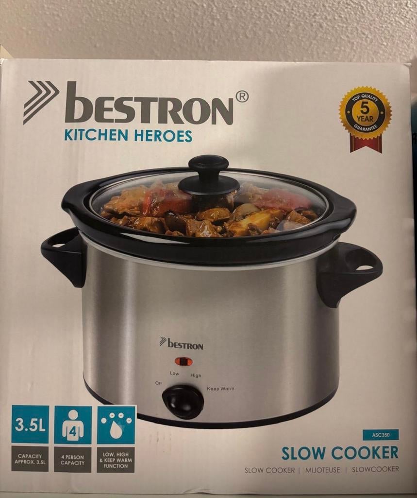 Nieuwe Bestron Slowcooker ASC350 - 3.5L, 4 Personen, Witgoed en Apparatuur, Slowcookers, Ophalen of Verzenden, Nieuw
