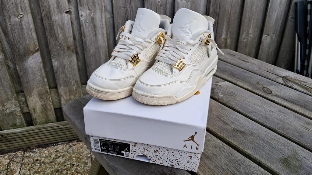 Air Jordan 4 Retro - Maat 38 - ZGAN, Kleding | Dames, Schoenen, Ophalen of Verzenden, Wit, Air Jordan, Sneakers of Gympen
