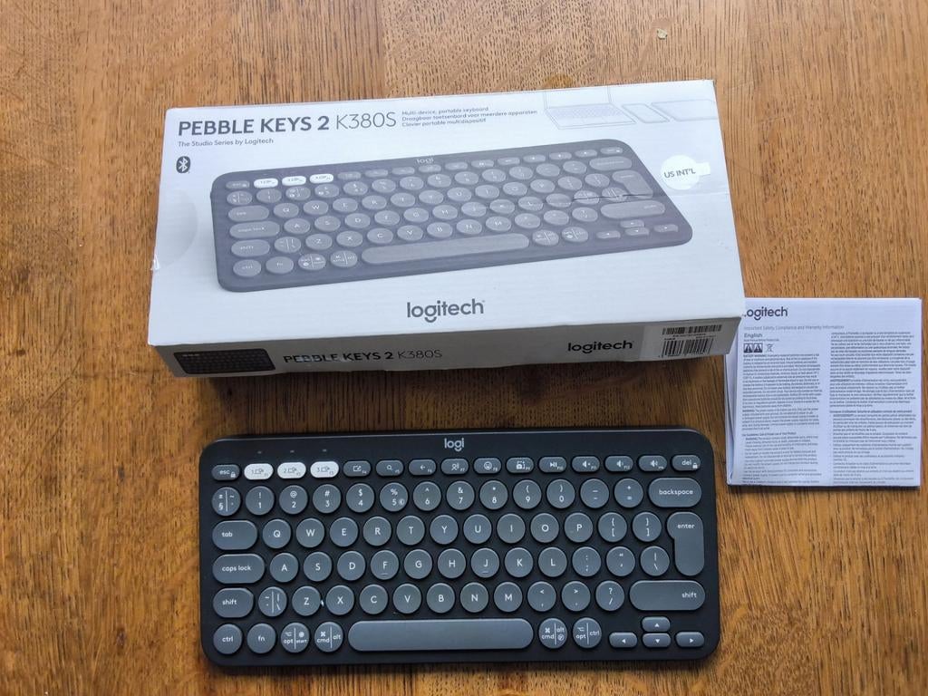 Logitech Pebble Keys 2 K380S Bluetooth toetsenbord QWERTY, Computers en Software, Toetsenborden, Gebruikt, Logitech, Ophalen of Verzenden