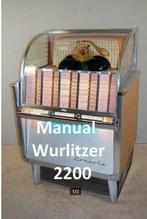 Boekwerk Manual Handleiding wurlitzer 2200 - 2204, Ophalen of Verzenden, 1950 tot 1960, Seeburg