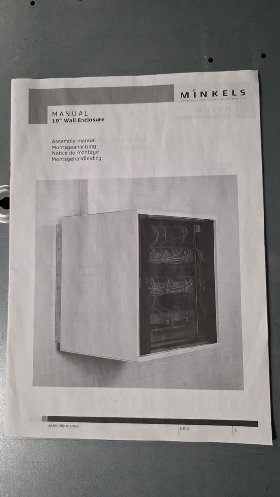Minkels 19 inch wandbehuizing MWE09625G, nieuw in doos, Ophalen