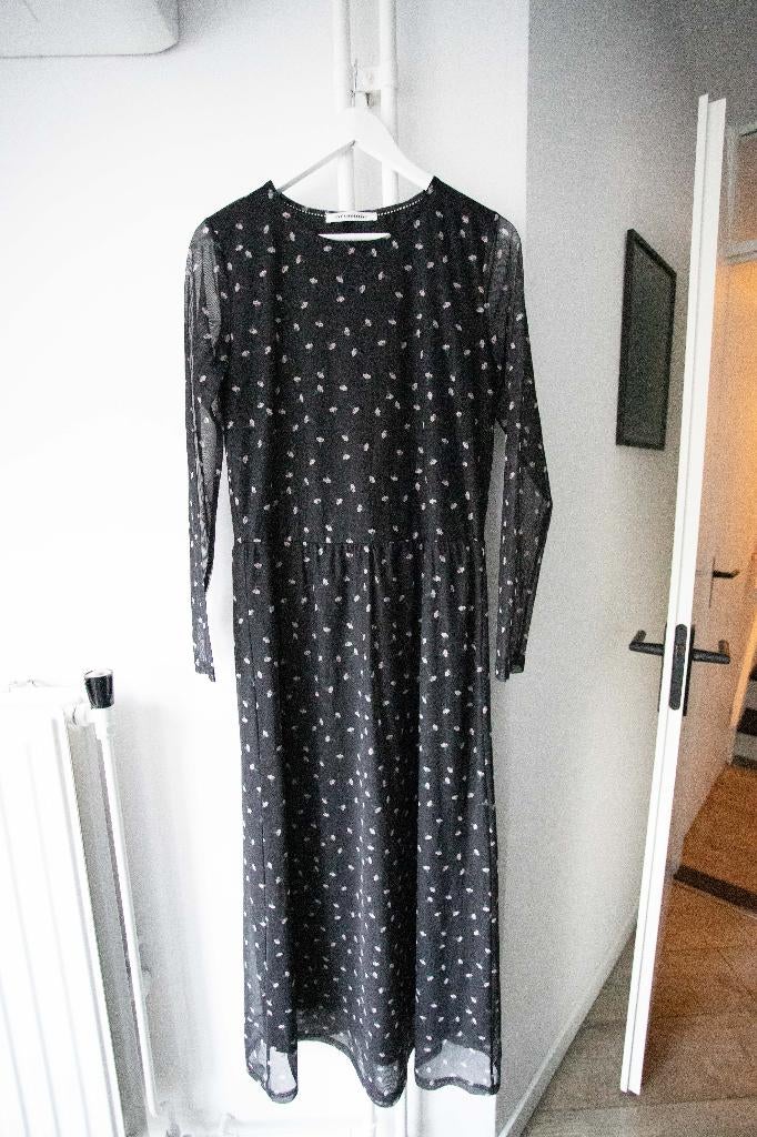 Zwarte maxi jurk met bloemenpatroon Co'Couture maat S, Zwart, Co'couture, Ophalen of Verzenden, Zo goed als nieuw