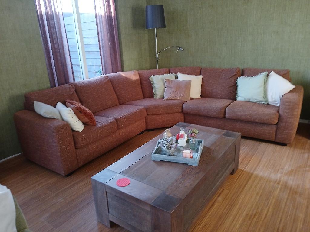 Hoekbank  (rond model), Huis en Inrichting, Banken | Bankstellen, Ophalen, Gebruikt, 100 tot 125 cm, Hoekbank