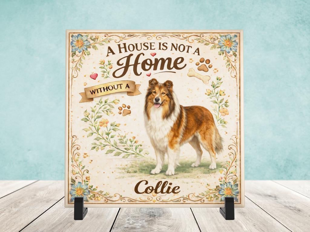 A House is not a Home Without a Collie - Tegel Collie, Verzenden, Nieuw