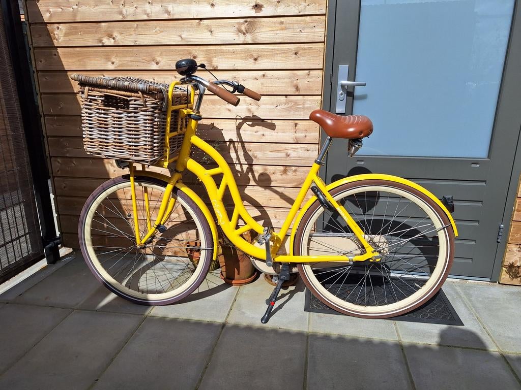 Transport fiets Popal fusion - geel, 28 inch, Fietsen en Brommers, Fietsen | Dames | Damesfietsen, Versnellingen, Ophalen, Overige merken