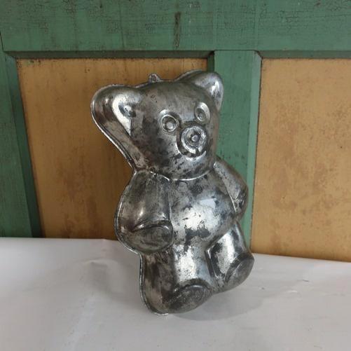 Bakvorm bakblik metaal vorm beer teddybeer 29 cm hoog, Antiek en Kunst, Curiosa en Brocante, Ophalen of Verzenden