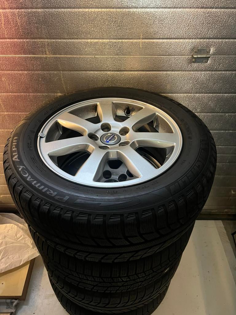 Volvo V70 banden met velg, Ophalen, Gebruikt, 16 inch, Banden en Velgen