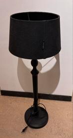 Stijlvolle Riviera Maison tafellamp met zwarte kap, Ophalen of Verzenden, Zo goed als nieuw, Stof, 50 tot 75 cm