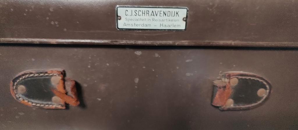 K571 VULVANFIBRE Koffer jaren 40 SCHRAVENDIJK, Gebruikt, Ophalen of Verzenden, 70 cm of meer, 2e hands