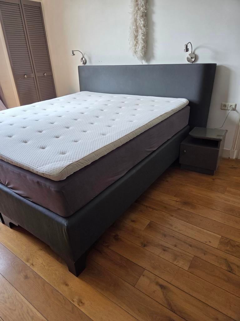 Haco Wonen & Slapen Boxspring 180x220 met Ikea matrassen, Ophalen, Overige materialen, Tweepersoons, Zo goed als nieuw