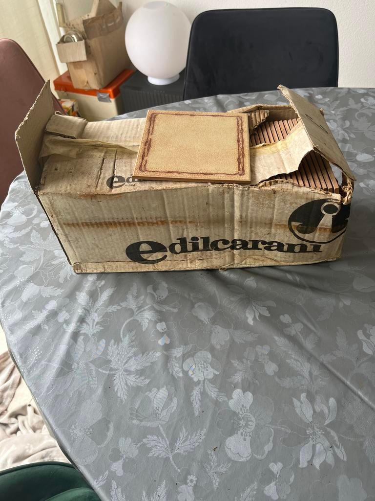 Edilcarani Bruin beige vintage tegels 15x15 cm 1,33 m2, Keramiek, Overige typen, Nieuw, Ophalen of Verzenden