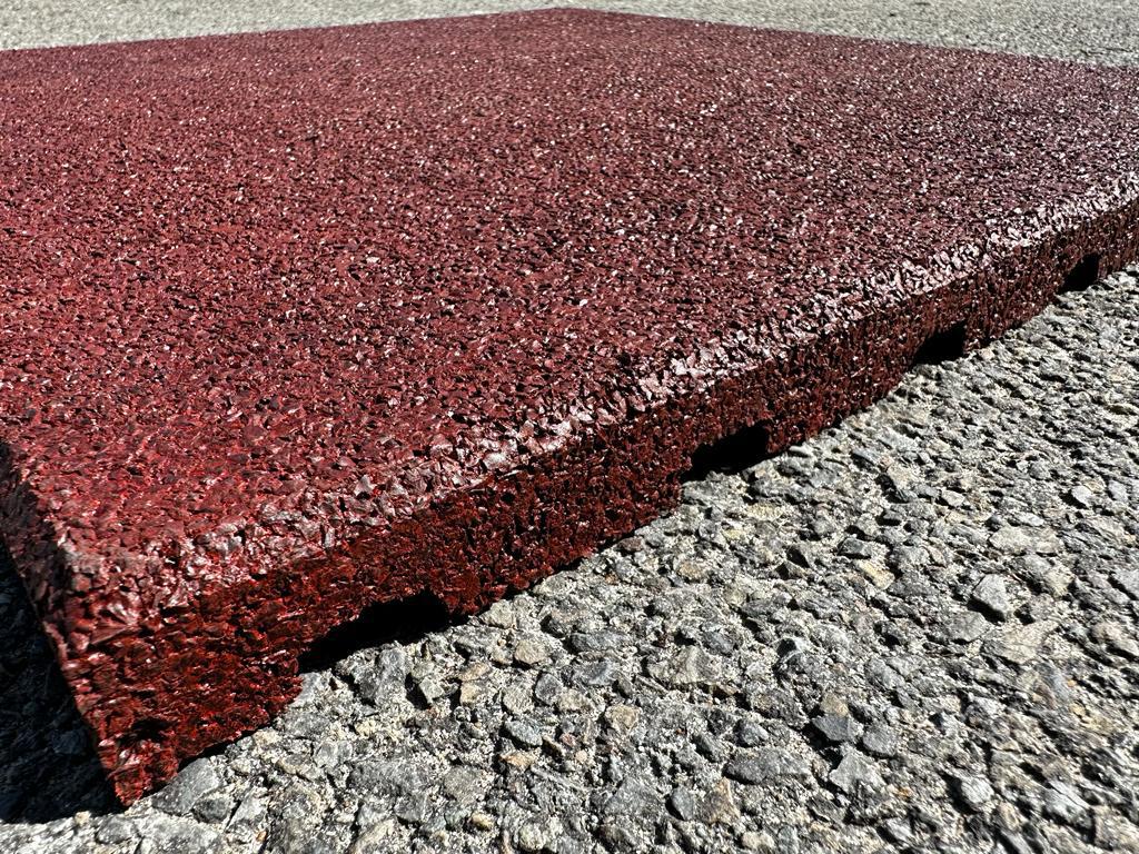 Rubber tegels 500x500x25mm ROOD dak terras speel tuin enz, Ophalen of Verzenden, Nieuw