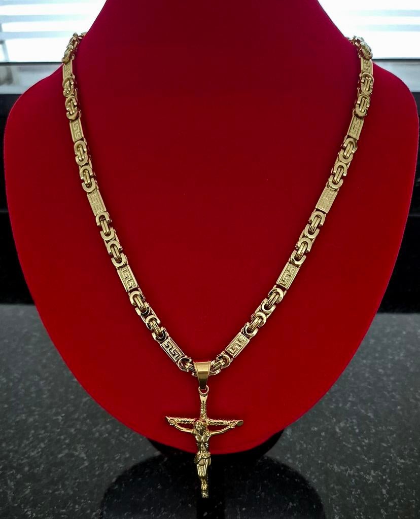 Prachtige  14 karaat goud verguld 45/55+70cm ketting, Sieraden, Tassen en Uiterlijk, Kettingen, Ophalen of Verzenden, Nieuw, Goud
