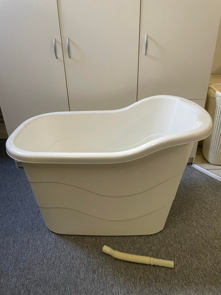 Nieuw Wit Kunststof Zitbad met Afvoerslang - 100x58x67cm, Ophalen, Nieuw, Wit, Overige typen