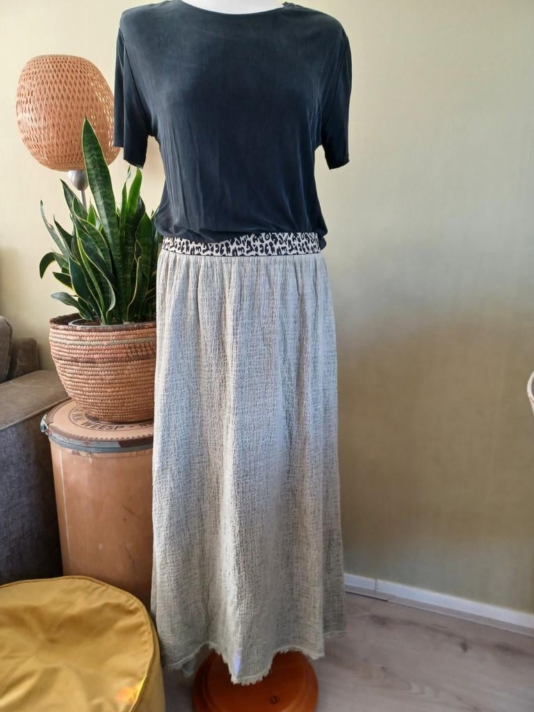 10 days rok mt 0 36 zand kleur met panter rand, Beige, Ophalen of Verzenden, Zo goed als nieuw, Maat 36 (S)