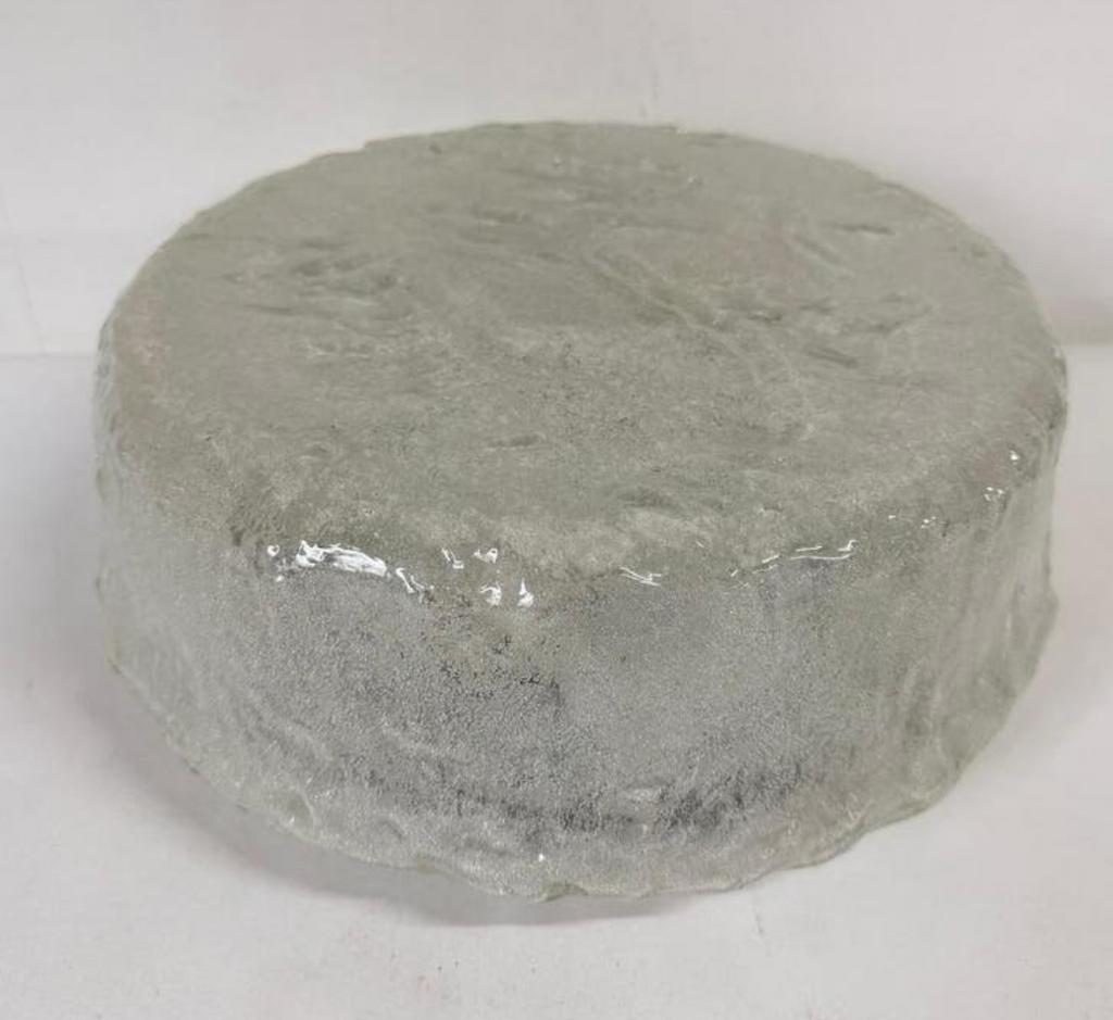 Mid-Century plafonnière Ø 30 cm - Ice Glass Hillebrand 1960s, Ophalen of Verzenden, Gebruikt, Glas, Mid Century