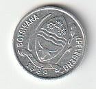 1  thebe  1989  Botswana. km. 3  ( 0,25 ), Ophalen of Verzenden, Overige landen, Losse munt