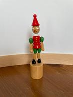 Nostalgisch houten drukspeelgoed Pinokkio-sta op poppetje, Kinderen en Baby's, Speelgoed | Houten speelgoed, Ophalen, Zo goed als nieuw