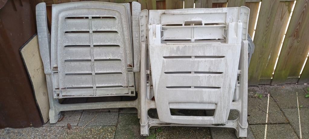 2 ligbedden incl kussens ligbed kussen tuin, Tuin en Terras, Ophalen, Gebruikt, Kunststof, Verstelbaar