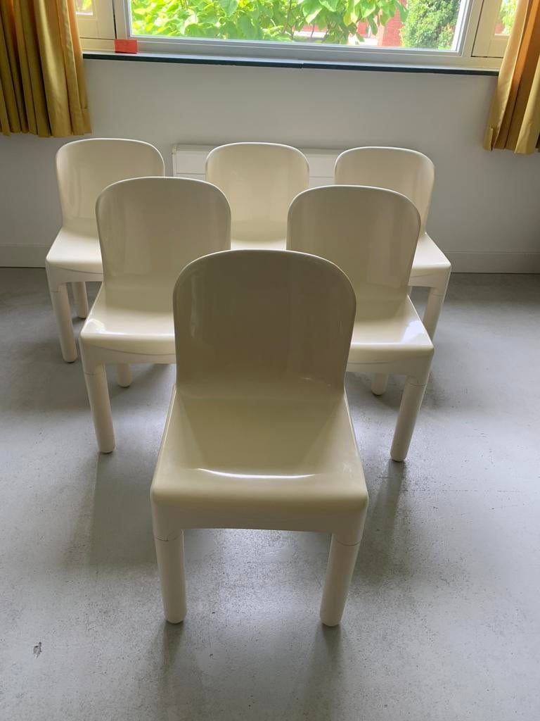 Set van 4 Marcello Siard stoelen - Vintage design, Huis en Inrichting, Ophalen, Kunststof, Gebruikt, Overige kleuren