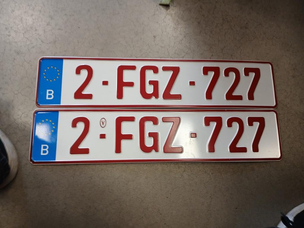 Kentekenplaat nummerplaat nummerbord belgie, Verzamelen, Ophalen of Verzenden, Gebruikt, Auto's