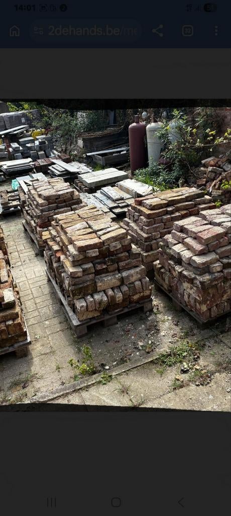 Restpartij Veldbrand Veldbrandstenen  Oude Bakstenen, Ophalen, Gebruikt, Overige formaten, Poprock