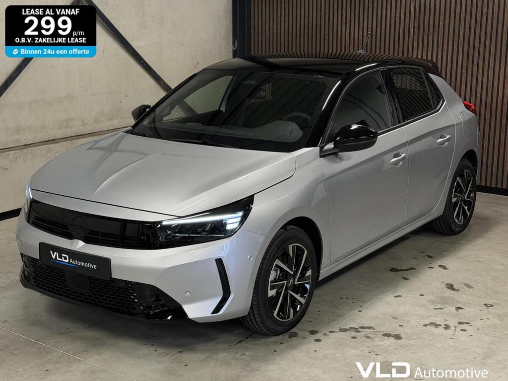 Opel Corsa G 1.2 Turbo GS Cam Carplay Winterpack Lane Led, Auto's, Opel, Gebruikt, 1199 cc, LED verlichting, Leder en Stof