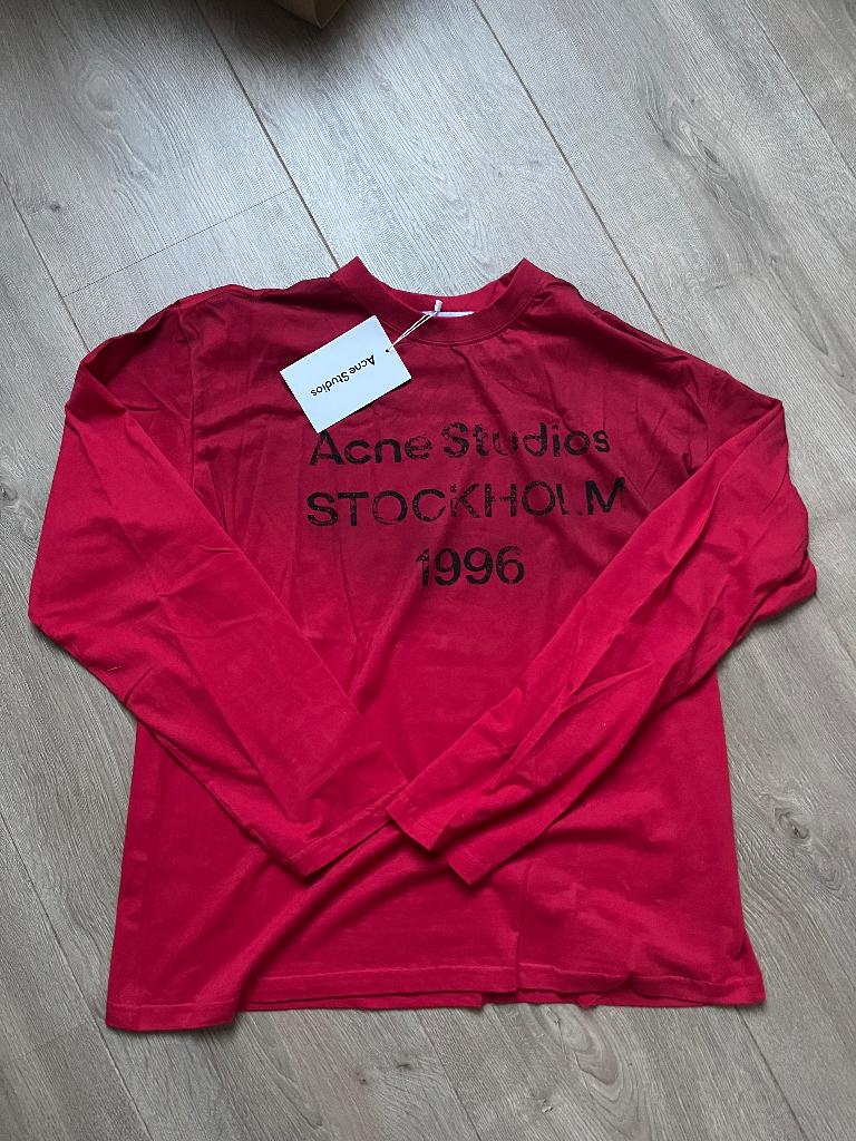 acne studios long sleeve rood t-shirt, Kleding | Heren, T-shirts, Acne Studios, Nieuw, Rood, Verzenden