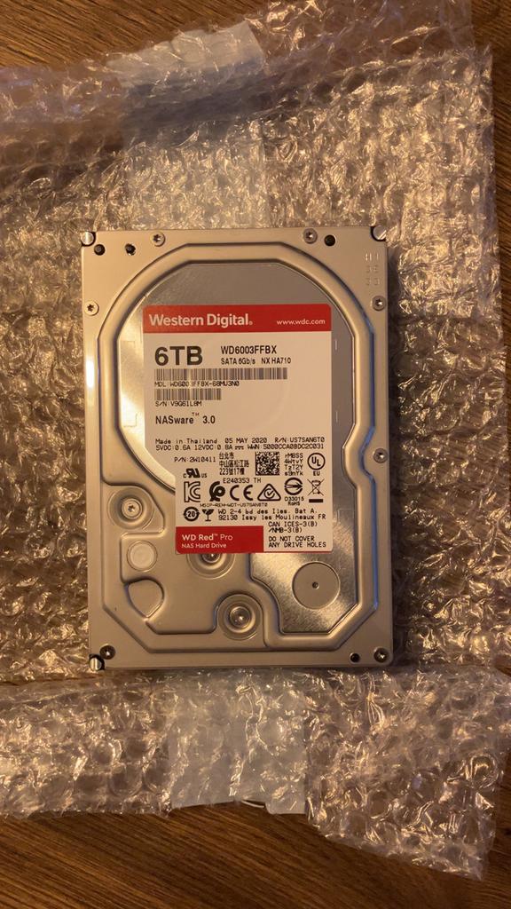 Western Digital 6TB HDD, Computers en Software, Harde schijven, Intern, HDD, Zo goed als nieuw, Desktop