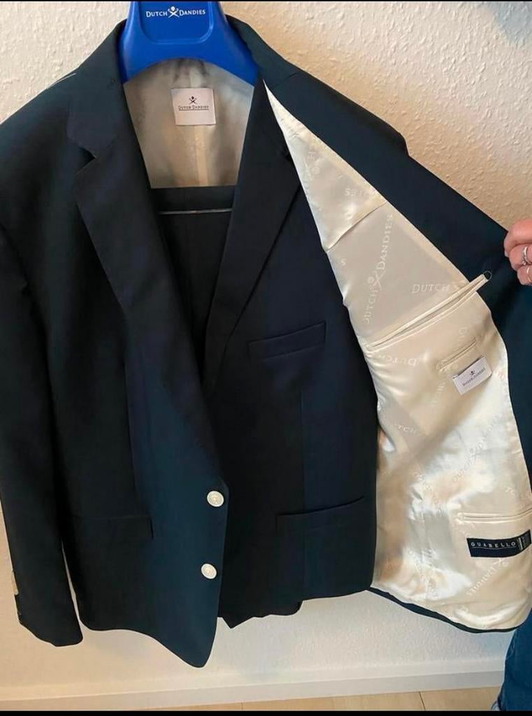3-delig kostuum Dutch Dandies, maat 54, Kleding | Heren, Kostuums en Colberts, Ophalen, Zo goed als nieuw, Maat 52/54 (L), Blauw